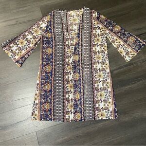 Lavish floral Long shawl cardigan